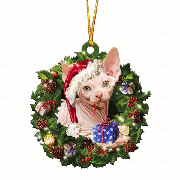 Christmas Decorations Christmas Tree Pendants Personalized Family Wooden Super Cute Cats Hangings Gifts Xmas Gift 2025 - US $5.99